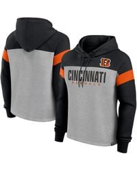 Fanatics - Heather Gray/black Cincinnati Bengals Bold Play Call Pullover Hoodie - Lyst