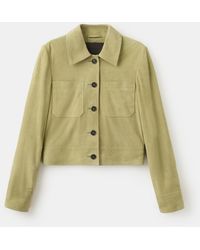 Mango - Buttons Suede Jacket - Lyst