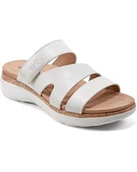 Earth - Ralli Almond Toe Flat Strappy Casual Sandals - Lyst