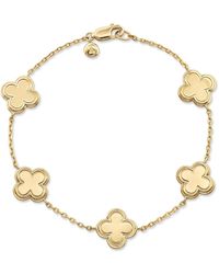 DEVATA - Contour-lined Clover Bracelet - Lyst