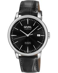 Gevril - Swiss Made Mulberry Swiss Automatic Italian Leather Strap Watch - Lyst