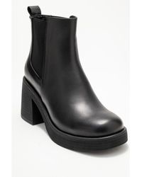Forever & Always Shoes - Lysa Leather Platform Boot - Lyst