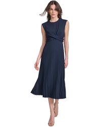Calvin Klein - Pleated A-line Dress - Lyst