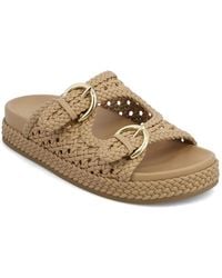 MIA - Trendy Woven Double Buckle Slide Sandals - Lyst