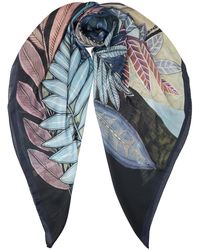 Elizabetta - Debora Floral-print Silk Rolled-hem Scarf - Lyst