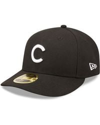 KTZ - Chicago Cubs Black And White Low Profile 59fifty Fitted Hat - Lyst