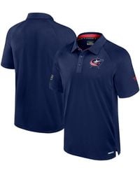 Fanatics - Â Columbus Blue Jackets Authentic Pro Rink Raglan Polo Shirt - Lyst