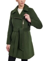 Michael michael kors asymmetrical top belted walker coat