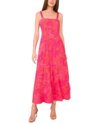 Vince Camuto - Printed Tiered Sleeveless Maxi Dress - Lyst