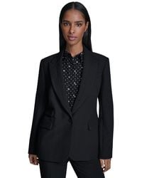 KARL LAGERFELD - Karl Lagerfeld Notched Lapel One Button Blazer - Lyst