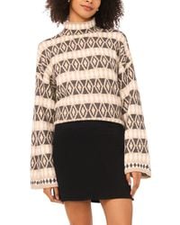 Vince Camuto - Diamond Pattern Turtle Neck Sweater - Lyst