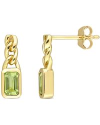 Macy's - 10k Yellow Gold Plated Link Drop Earrings - Lyst