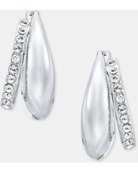 DKNY - Pave Puffy Split-hoop Earrings - Lyst