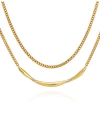 Vince Camuto - Tone Layered Curb Chain Necklace - Lyst