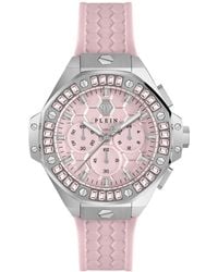 Philipp Plein - Chronograph Pink Silicone Strap Watch 42mm - Lyst