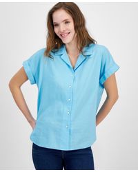 Nautica - Collared Button-front Camp Shirt - Lyst