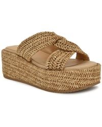 Nine West - Cerry Woven Platform Wedge Sandals - Lyst