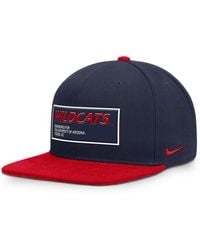 Nike - Navy/red Arizona Wildcats 2025 On-field Patch Pro Dri-fit Snapback Hat - Lyst