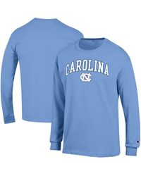 Champion - Â Carolina Blue North Carolina Tar Heels Arch Over Logo Long Sleeve T-shirt - Lyst