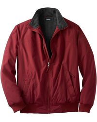 Kingsize - Big & Tall Fleece-lined Bomber Jacket - Lyst