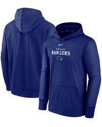Nike - Texas Rangers Authentic Collection Practice Performance Pullover Hoodie - Lyst