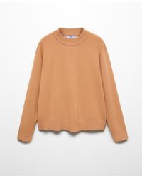Mango - Round-neck Knitted Sweater - Lyst