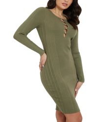 Guess - Melissa Long-sleeve Ribbed Knit Bodycon Dress - Lyst