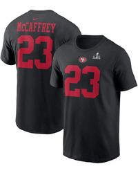 Nike - Christian Mccaffrey San Francisco 49ers Super Bowl Lviii Patch Player Name And Number T-shirt - Lyst