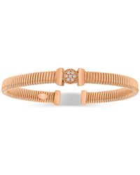 Macy's - Cubic Zirconia Cluster Tubogas Cuff Bracelet - Lyst
