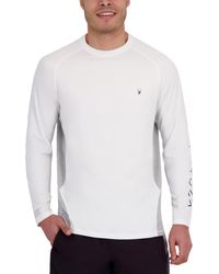 Spyder - Mixed Media Long Sleeve Rashguard Swim T-shirt - Lyst
