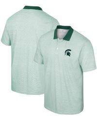 Colosseum Athletics - Michigan State Spartans Print Stripe Polo Shirt - Lyst