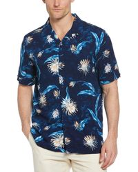 Cubavera - Short Sleeve Button-front Floral Print Camp Shirt - Lyst