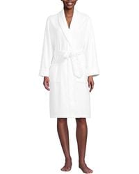 Lands' End - Petite Cotton Terry Knee Length Spa Bath Robe - Lyst