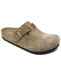 Birkenstock - Boston Soft Footbed Suede Leather Clogs From Finish Line - Lyst