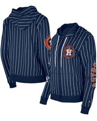KTZ - Houston Astros Pinstripe Tri-blend Full-zip Hoodie Jacket - Lyst