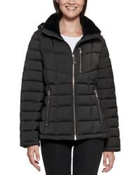 Calvin Klein - Faux-fur-trim Hooded Puffer Coat - Lyst