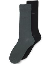 BOSS - Solid Crew Length Socks - Lyst