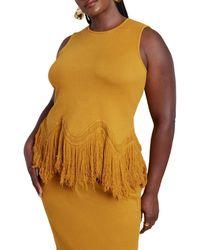 Eloquii - Plus Size Structured Lurex Cardigan - Lyst