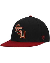 Top Of The World - Black And Garnet Florida State Seminoles Team Color Two-tone Fitted Hat - Lyst