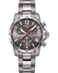 Certina - Swiss Chronograph Ds Podium Titanium Bracelet Watch 41mm - Lyst