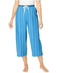 Dreams & Co. - Woven Sleep Capri Pant - Lyst
