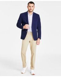 Club Room - Unstructured Blazer Quincy Plaid Shirt Four Way Stretch Pants Created For Macys - Lyst
