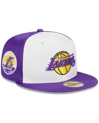 KTZ - Los Angeles Lakers Throwback Satin 59fifty Fitted Hat - Lyst