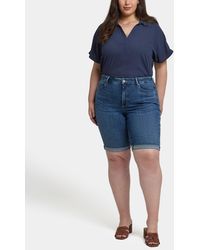 NYDJ - Plus Size Briella Roll Cuff Denim Shorts - Lyst