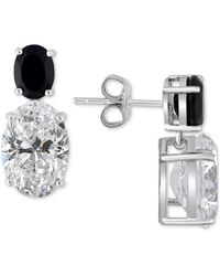 Macy's - White Quartz 9-1/2 Ct. T.w. And Black Onyx 8 X 6 Mm Oval Drop Earrings - Lyst