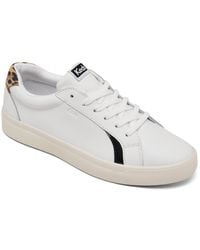Keds - Pursuit Leopard Leather Lace Up Casual Sneakers From Finish Line - Lyst