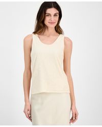 Anne Klein - Sequin Double-scoop Sleeveless Tank - Lyst