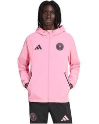adidas - Inter Miami Cf Tiro Travel Full-zip Hooded Windbreaker Jacket - Lyst
