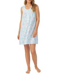 Eileen West - Floral Ruffled Lace-trim Chemise - Lyst
