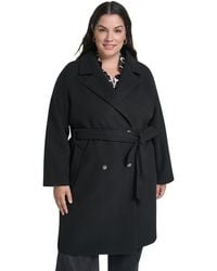 DKNY - Notch Collar Coat - Lyst